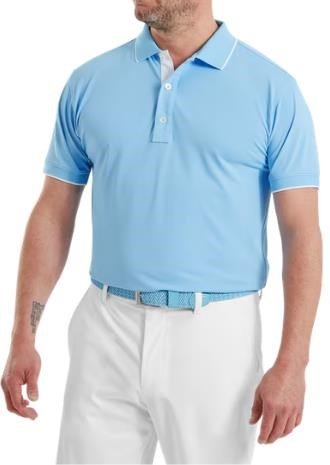 FootJoy FJ Wordmark Pique męskie polo, blue reef