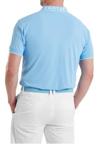 FootJoy FJ Wordmark Pique męskie polo, blue reef