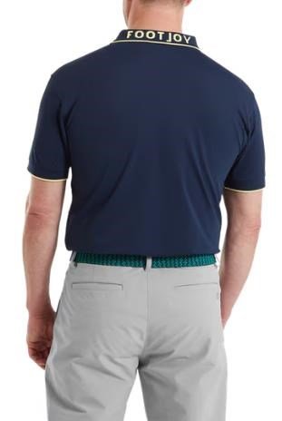 FootJoy FJ Wordmark Pique męskie polo, granatowe