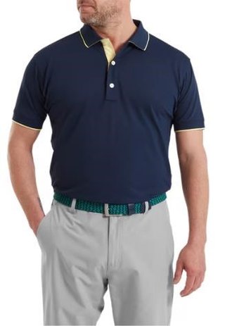 FootJoy FJ Wordmark Pique męskie polo, granatowe