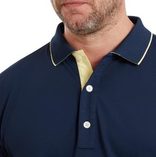 FootJoy FJ Wordmark Pique męskie polo, granatowe
