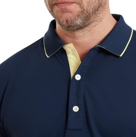 FootJoy FJ Wordmark Pique męskie polo, granatowe