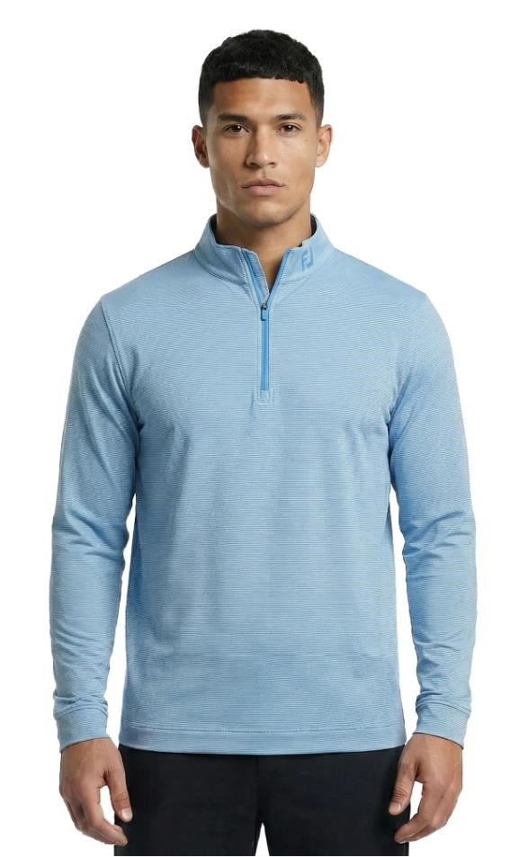 FootJoy Ottoman Stripe Chill-Out męska bluza, chambray/coastal blue