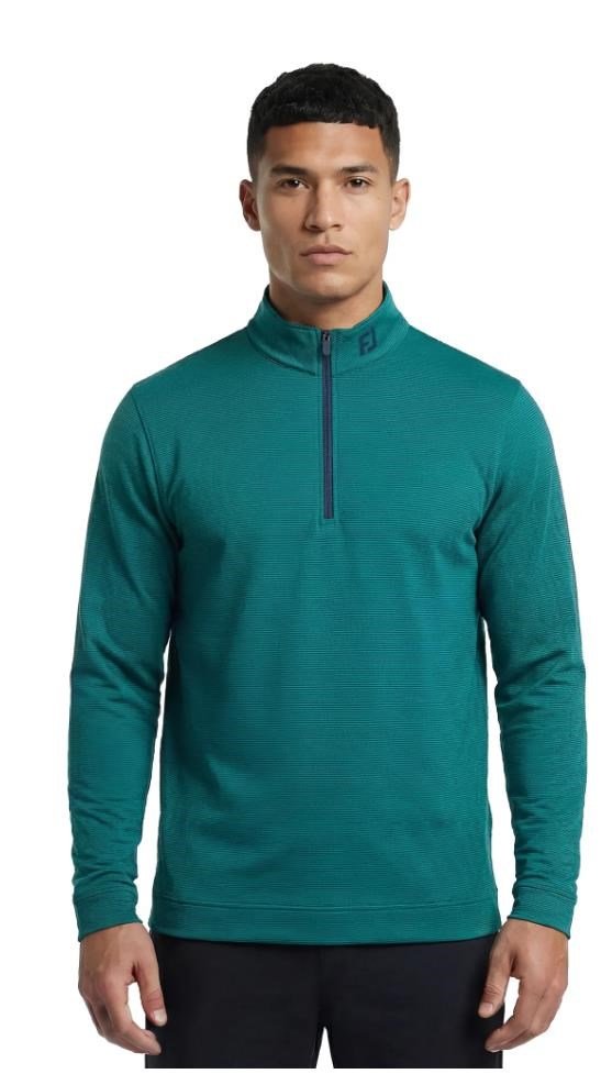 FootJoy Ottoman Stripe Chill-Out męska bluza, navy/field green