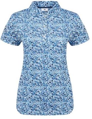FootJoy Cap Sleeve Lisle damskie polo, navy floral print