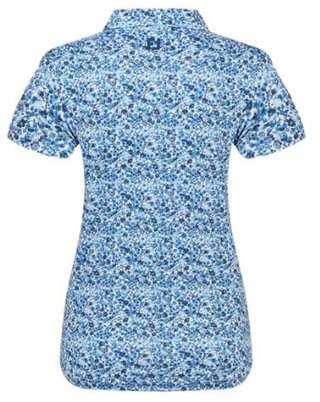 FootJoy Cap Sleeve Lisle damskie polo, navy floral print