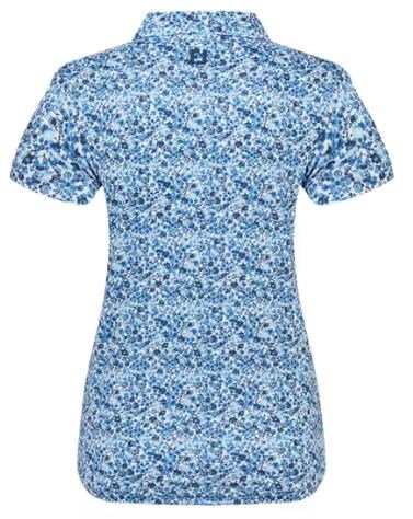 FootJoy Cap Sleeve Lisle damskie polo, navy floral print