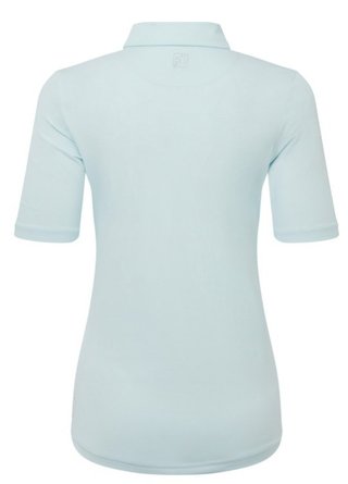 FootJoy Half Sleeve Ruched Lisle damskie polo, glacial blue