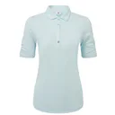 FootJoy Half Sleeve Ruched Lisle damskie polo, glacial blue