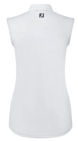 FootJoy Sleeveless Lisle damskie polo, białe