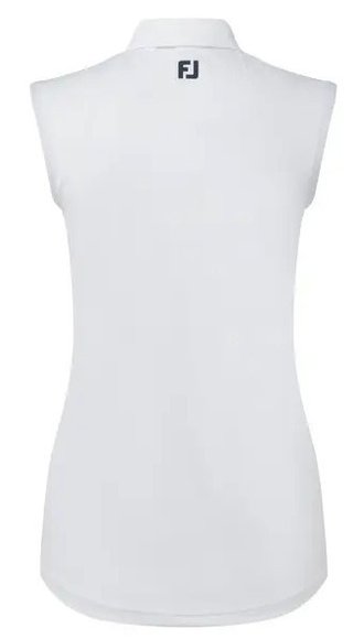 FootJoy Sleeveless Lisle damskie polo, białe
