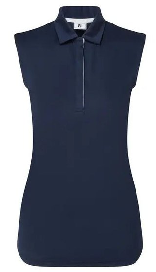 FootJoy Sleeveless Lisle damskie polo, granatowe