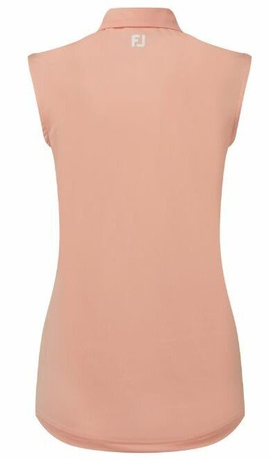 FootJoy Sleeveless Lisle damskie polo, desert peach