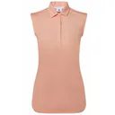 FootJoy Sleeveless Lisle damskie polo, desert peach