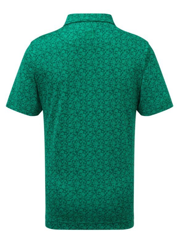 Footjoy Painted Floral Lisle dziecięce polo, field green