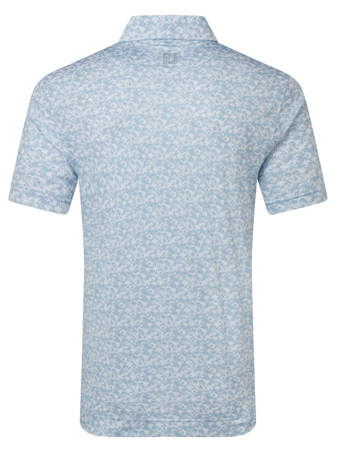 FootJoy Hidden Palm Print Lisle męskie polo, chambray/white