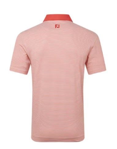 FootJoy Feeder Stripe Pique męskie polo, nantucket red