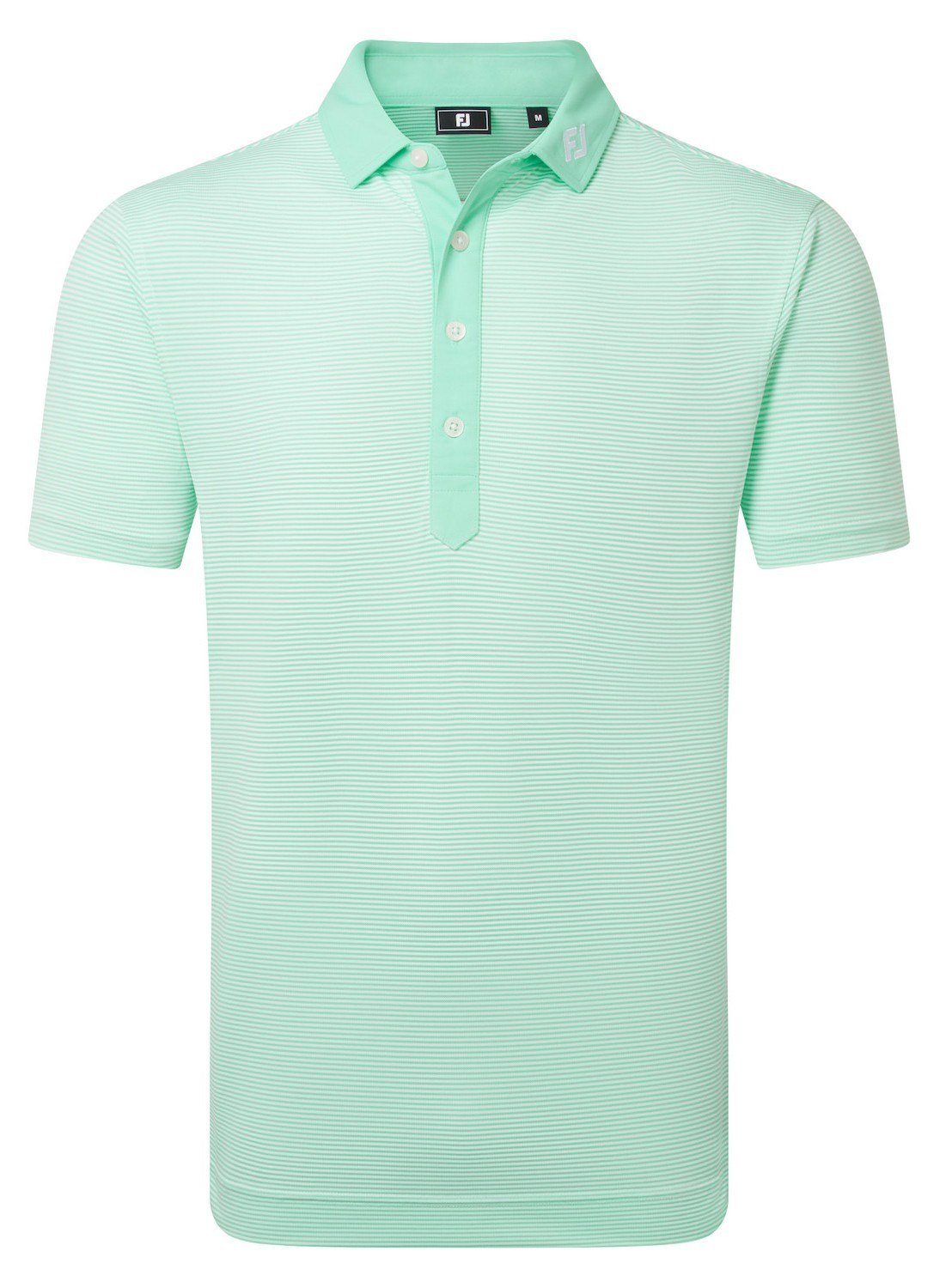 FootJoy Feeder Stripe Pique męskie polo, sea glass