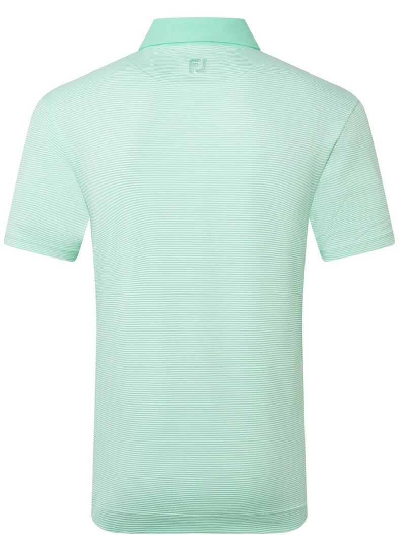 FootJoy Feeder Stripe Pique męskie polo, sea glass