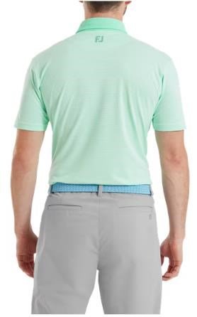 FootJoy Feeder Stripe Pique męskie polo, sea glass