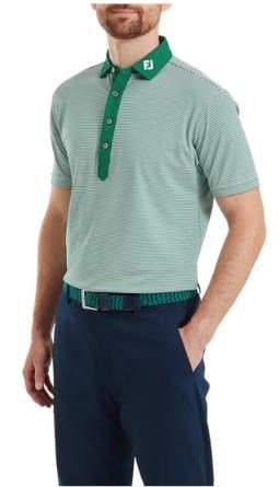 FootJoy Feeder Stripe Pique męskie polo, field green
