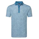 FootJoy Condensed Camo Print Lisle męskie polo, white/chambray/coastal blue
