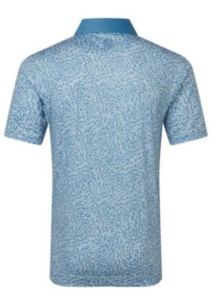 FootJoy Condensed Camo Print Lisle męskie polo, white/chambray/coastal blue