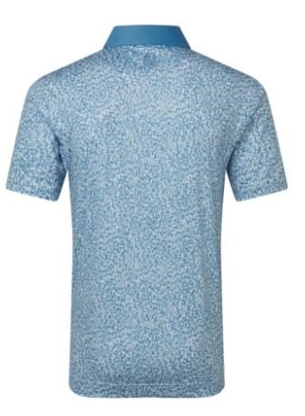 FootJoy Condensed Camo Print Lisle męskie polo, white/chambray/coastal blue