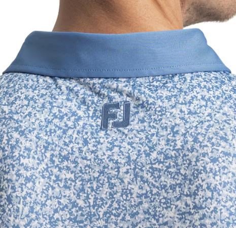 FootJoy Condensed Camo Print Lisle męskie polo, white/chambray/coastal blue