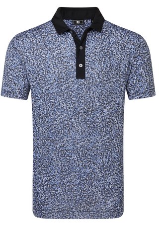 FootJoy Condensed Camo Print Lisle męskie polo, white/vivid violet/black