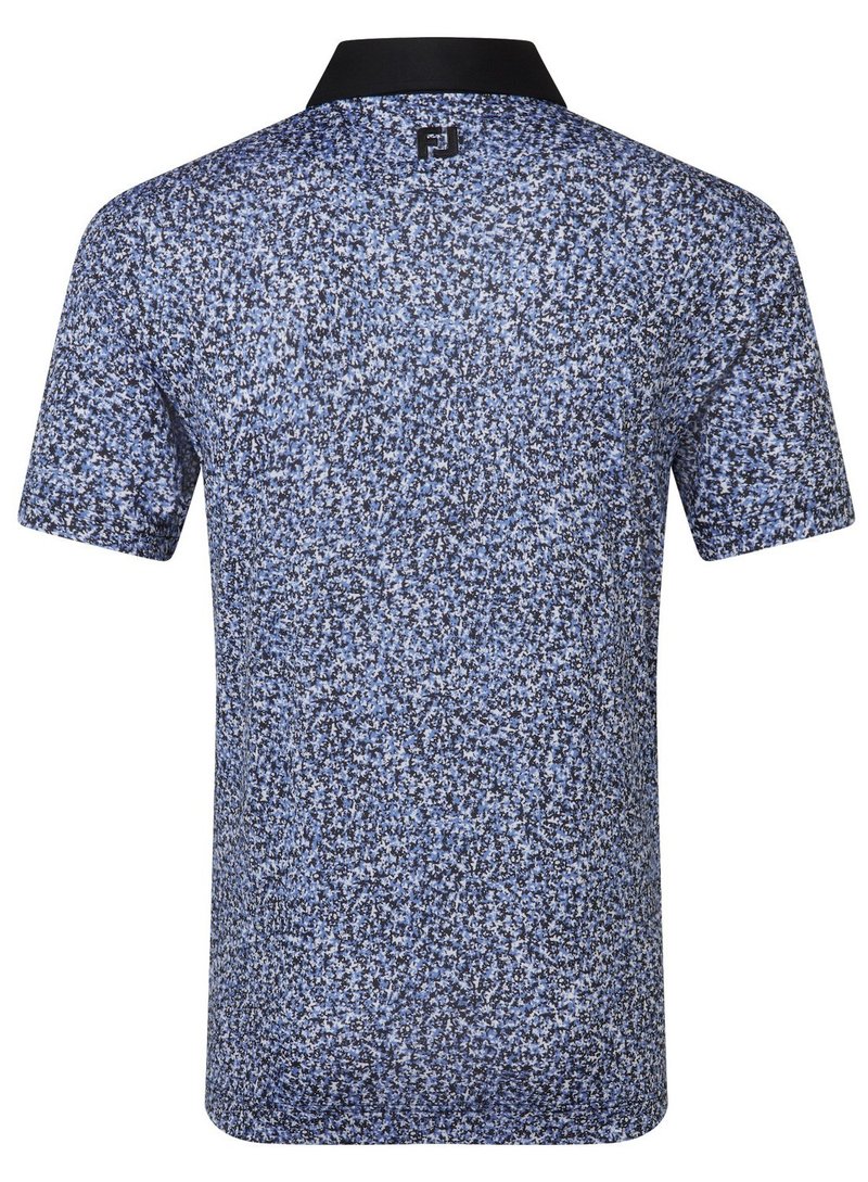 FootJoy Condensed Camo Print Lisle męskie polo, white/vivid violet/black