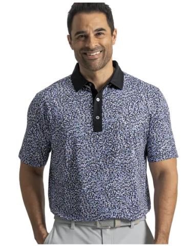 FootJoy Condensed Camo Print Lisle męskie polo, white/vivid violet/black