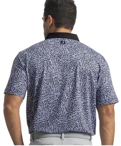 FootJoy Condensed Camo Print Lisle męskie polo, white/vivid violet/black