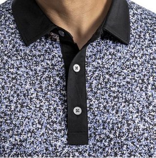 FootJoy Condensed Camo Print Lisle męskie polo, white/vivid violet/black