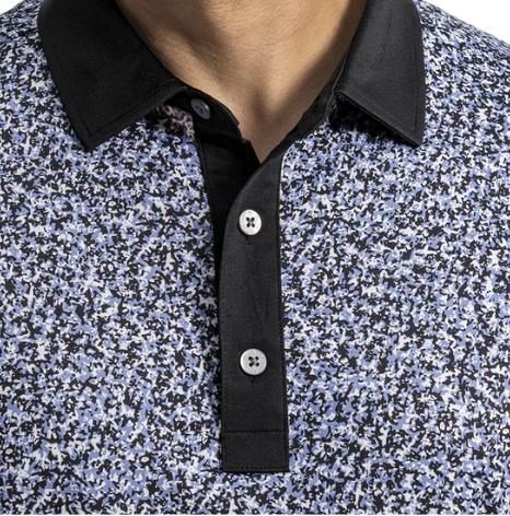 FootJoy Condensed Camo Print Lisle męskie polo, white/vivid violet/black