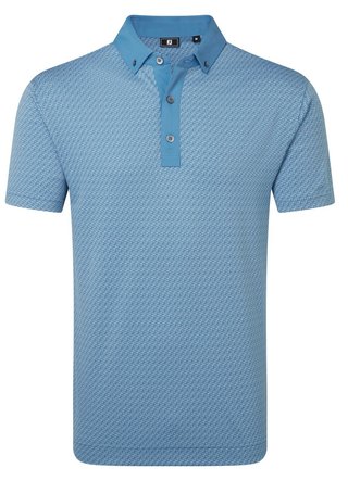 FootJoy Star Geo Jacquard męskie polo, coastal blue