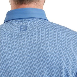 FootJoy Star Geo Jacquard męskie polo, coastal blue