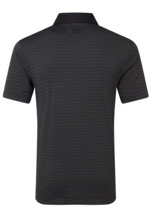 FootJoy Star Geo Jacquard męskie polo, czarne