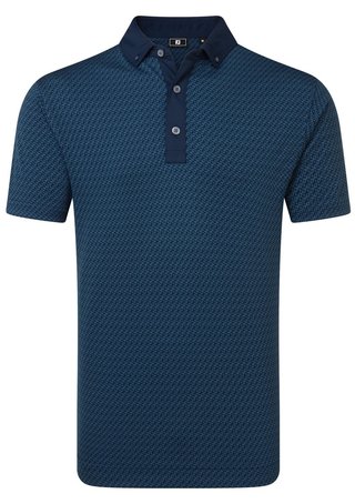 FootJoy Star Geo Jacquard męskie polo, granatowe