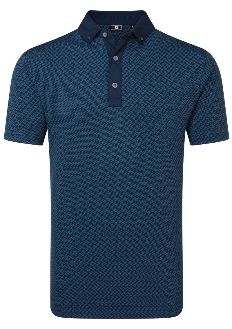 FootJoy Star Geo Jacquard męskie polo, granatowe