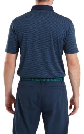 FootJoy Star Geo Jacquard męskie polo, granatowe