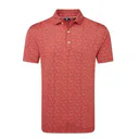 FootJoy Wingtip Floral Lisle męskie polo, nantucket red/white
