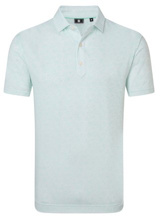 FootJoy Wingtip Floral Lisle męskie polo, white/sea glass