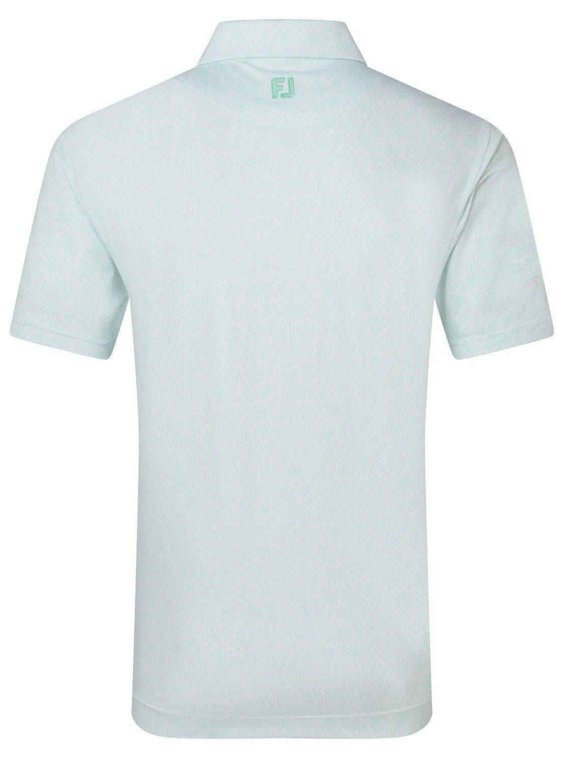 FootJoy Wingtip Floral Lisle męskie polo, white/sea glass
