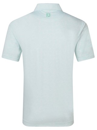 FootJoy Wingtip Floral Lisle męskie polo, white/sea glass