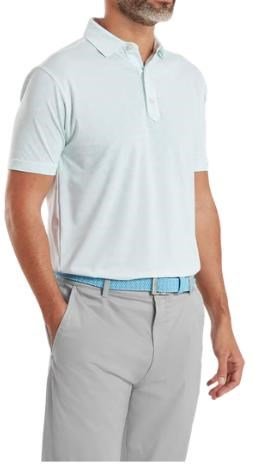 FootJoy Wingtip Floral Lisle męskie polo, white/sea glass