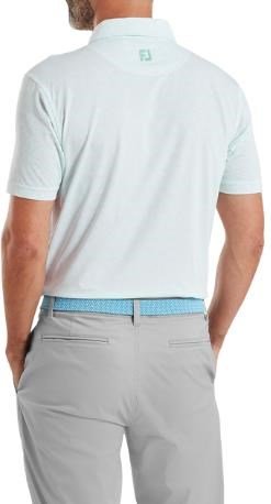 FootJoy Wingtip Floral Lisle męskie polo, white/sea glass