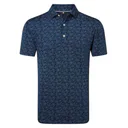 FootJoy Wingtip Floral Lisle męskie polo, granatowe