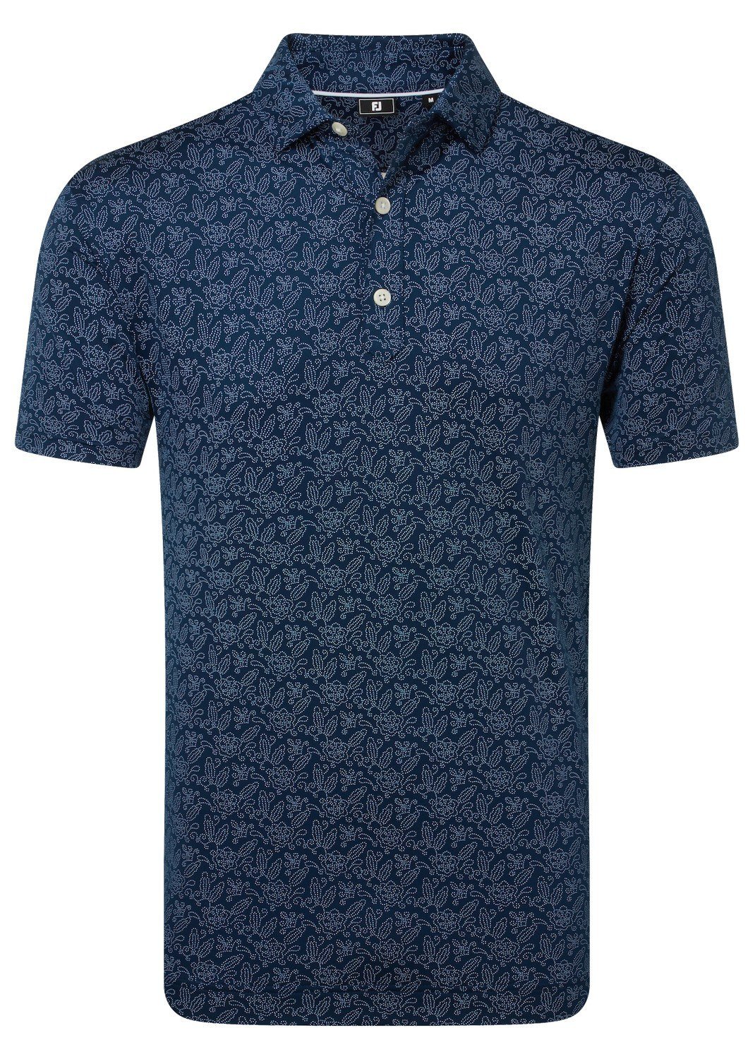 FootJoy Wingtip Floral Lisle męskie polo, granatowe