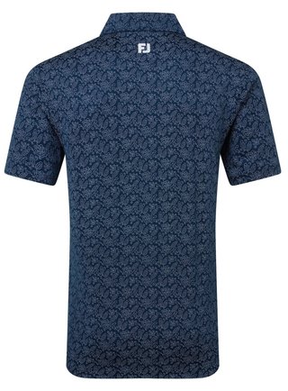 FootJoy Wingtip Floral Lisle męskie polo, granatowe